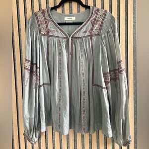 Isabel Marant Silk Embroidered Blouse